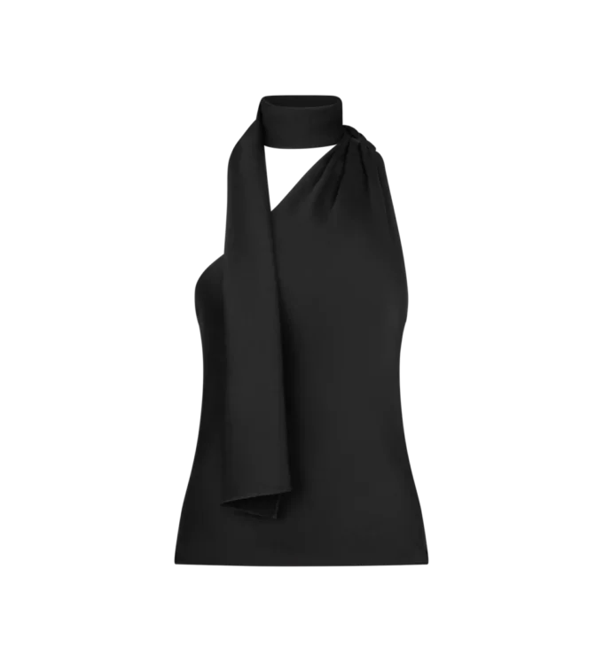 One Shoulder Top with Scarf Detail
