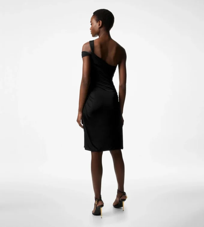 One Shoulder Twist Front Cocktail Dress One Shoulder Twist Front Cocktail Dress