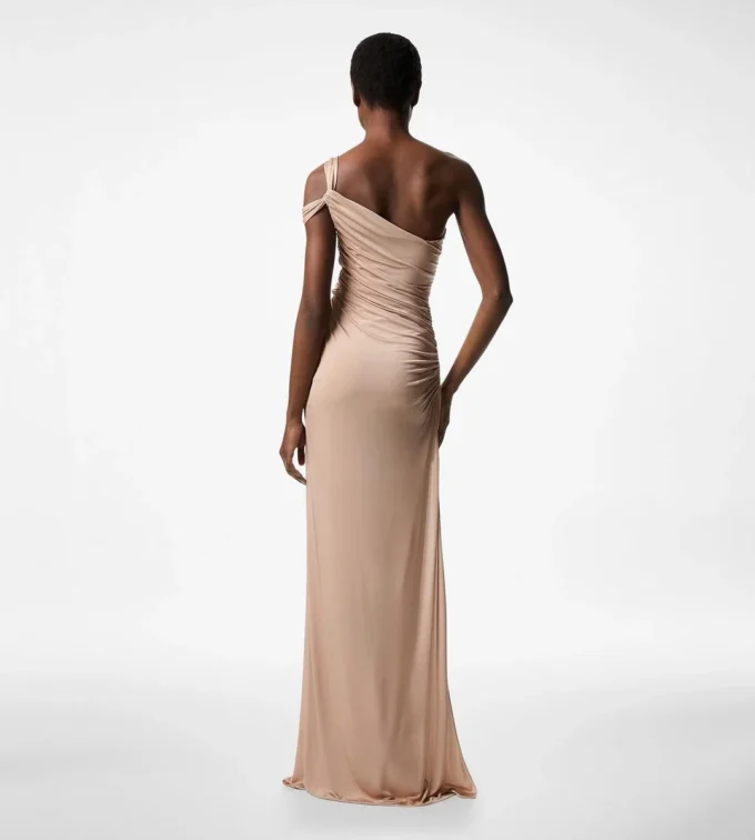 One Shoulder Twist Front Evening Dress One Shoulder Twist Front Evening Dress