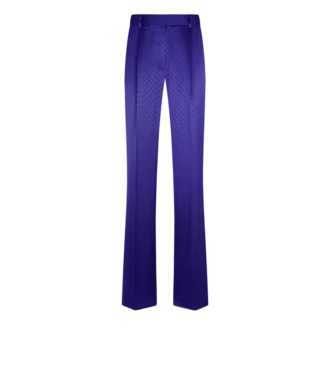 Polka Dot Jacquard Pleated Straight Pants