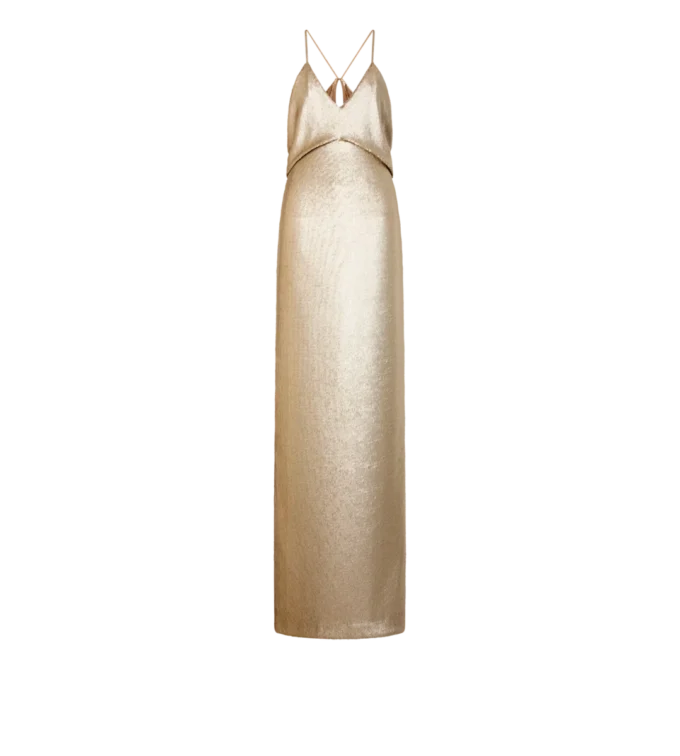 Sequin Embroidery V-Neck Evening Dress with Cut Out Sequin Embroidery V-Neck Evening Dress with Cut Out