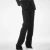 Sequined Wool Blend Crepe Tailored Straight Pants Sequined Wool Blend Crepe Tailored Straight Pants