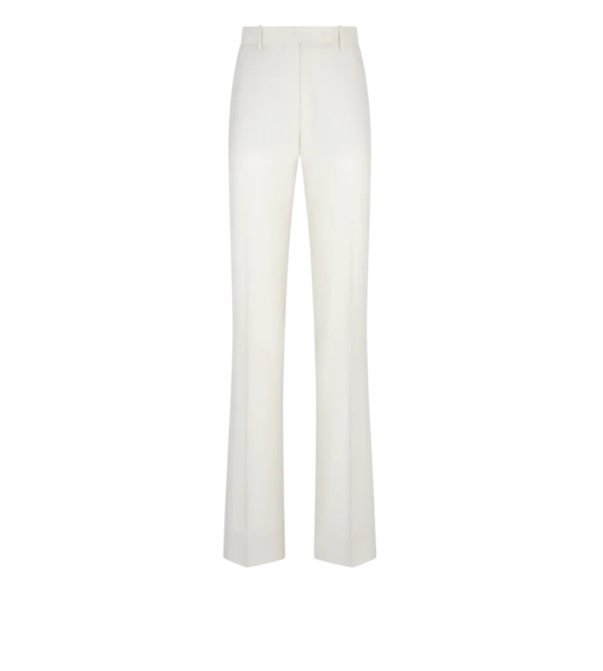 Shadow Stripe Wool Silk Tailored Straight Pants Shadow Stripe Wool Silk Tailored Straight Pants