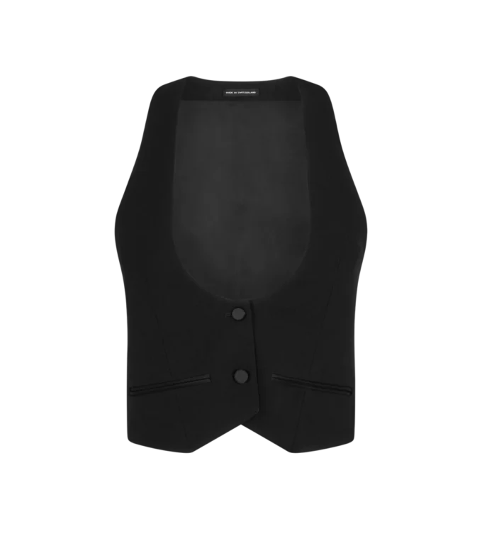 Sharp Grain De Poudre Tuxedo Waistcoat Sharp Grain De Poudre Tuxedo Waistcoat