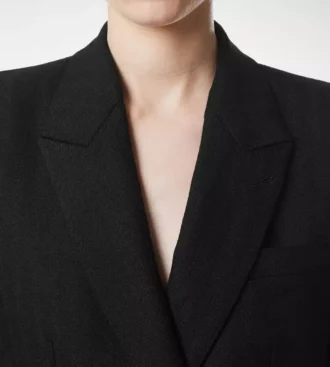 Sharp Herringbone Double Breasted Jacket