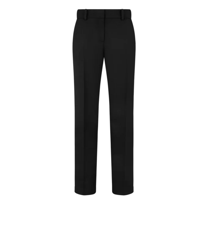Sharp Wool Gabardine Officer Pants with Piping Sharp Wool Gabardine Officer Pants with Piping