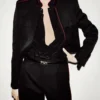 Sharp Wool Gabardine Officer Pants with Piping Sharp Wool Gabardine Officer Pants with Piping