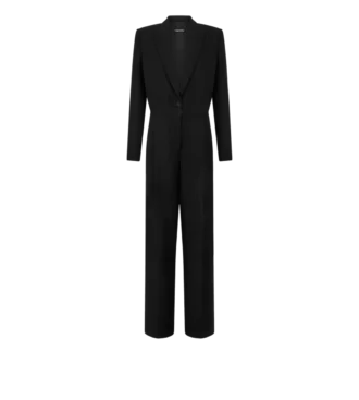 Sharp Wool Tuxedo Jumpsuit
