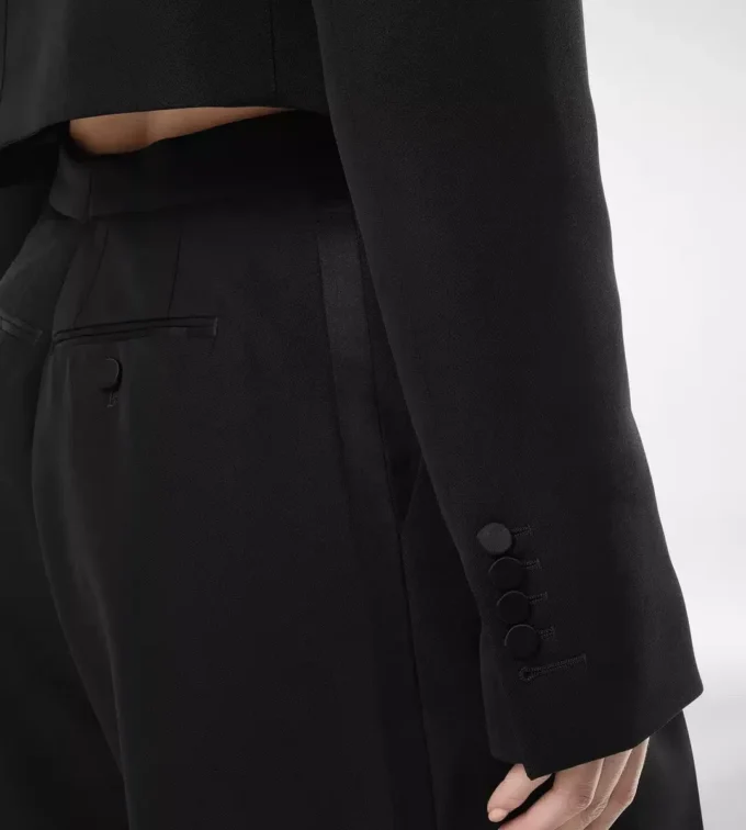 Sharp Wool Tuxedo Jumpsuit Sharp Wool Tuxedo Jumpsuit
