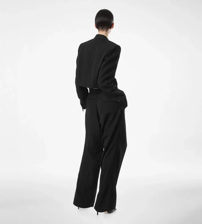 Sharp Wool Tuxedo Jumpsuit Sharp Wool Tuxedo Jumpsuit