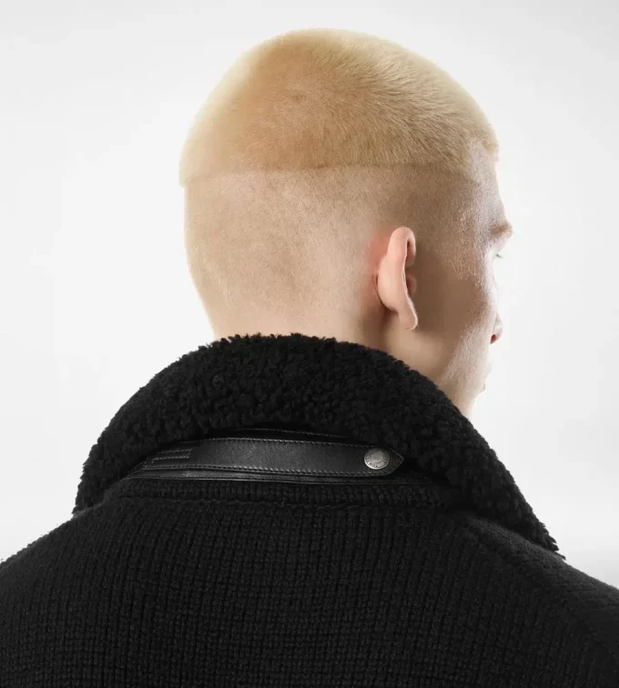 Shearling Collar Cashmere Cardigan Shearling Collar Cashmere Cardigan