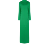 Shiny Crepe Mock Neck Column Evening Dress Shiny Crepe Mock Neck Column Evening Dress