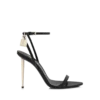 Shiny Leather Padlock Pointy Naked Sandal Shiny Leather Padlock Pointy Naked Sandal