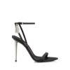Shiny Leather Padlock Pointy Naked Sandal Shiny Leather Padlock Pointy Naked Sandal