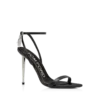 Shiny Leather Padlock Pointy Naked Sandal Shiny Leather Padlock Pointy Naked Sandal