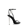 Shiny Leather Padlock Pointy Naked Sandal Shiny Leather Padlock Pointy Naked Sandal