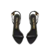 Shiny Leather Padlock Pointy Naked Sandal Shiny Leather Padlock Pointy Naked Sandal
