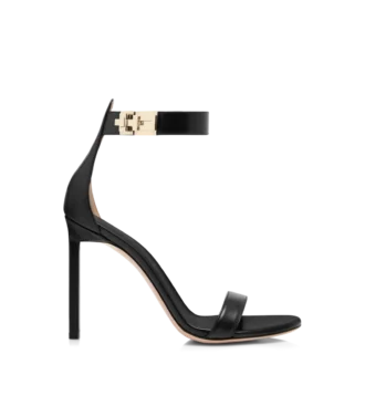 Shiny Leather T Latch Ankle Strap Sandal Shiny Leather T Latch Ankle Strap Sandal