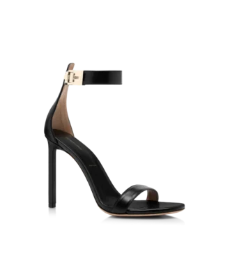 Shiny Leather T Latch Ankle Strap Sandal Shiny Leather T Latch Ankle Strap Sandal