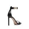 Shiny Leather T Latch Ankle Strap Sandal