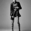 Shiny Plonge Leather Zip Racer Jacket Shiny Plonge Leather Zip Racer Jacket