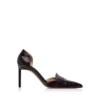 Shiny Stamped Crocodile Leather Eva D’Orsay Pump Shiny Stamped Crocodile Leather Eva D’Orsay Pump