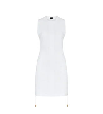 Short Crewneck Kaftan with Crossover Drawstrings