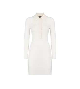 Short Polo Dress with Plastron