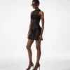 Short Sleeveless Dress with Mock Neck