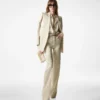 Silk and Wool Twill Tailored Boot Cut Pants Silk and Wool Twill Tailored Boot Cut Pants