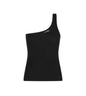 Silk Blend Rib Jersey One Shoulder Top Silk Blend Rib Jersey One Shoulder Top