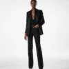 Silk Chiffon Shirt with Plastron
