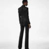 Silk Chiffon Shirt with Plastron