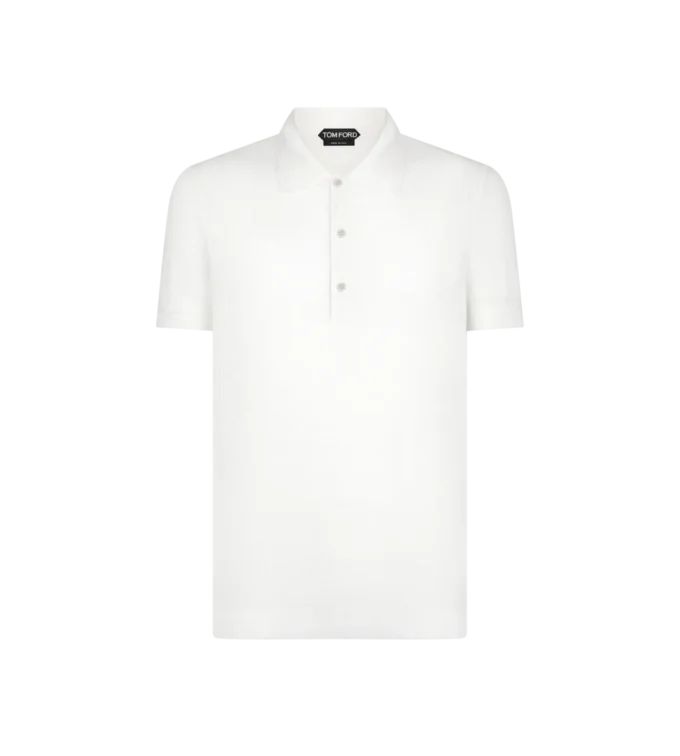 Silk Cotton Mesh Polo