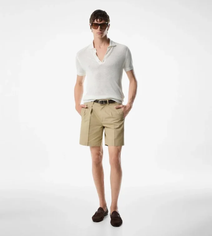 Silk Cotton Mesh Polo