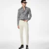 Silk Cotton Stripe Slim Fit Shirt
