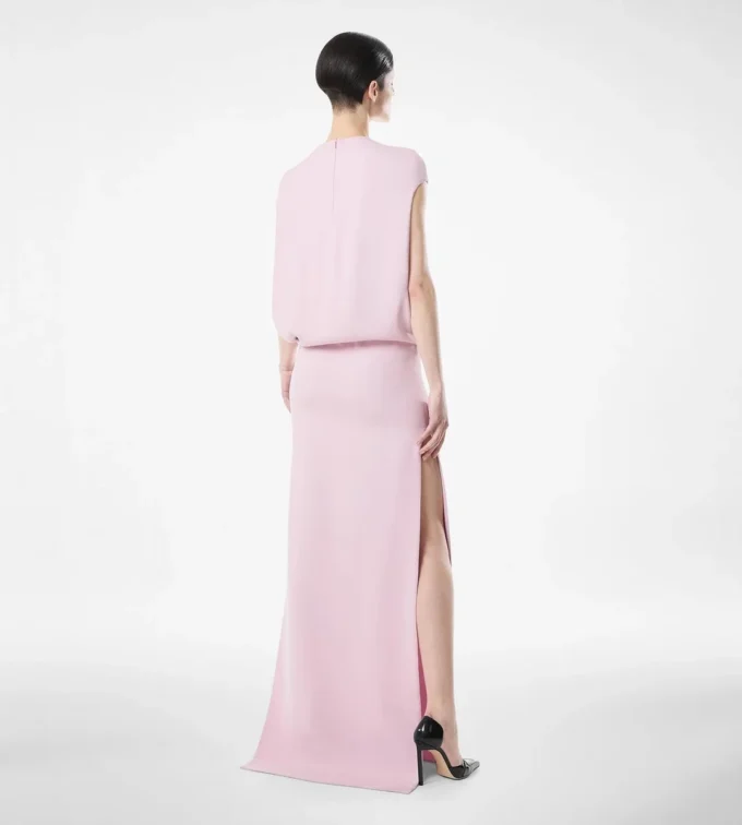 Silk Double Georgette Stretch Evening Dress Silk Double Georgette Stretch Evening Dress