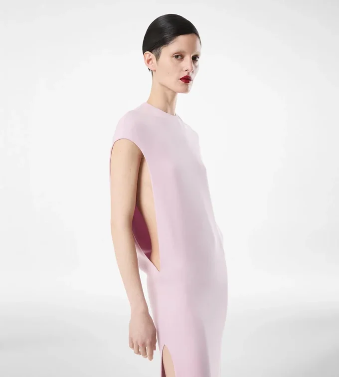 Silk Double Georgette Stretch Evening Dress Silk Double Georgette Stretch Evening Dress