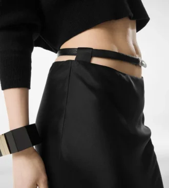 Silk Satin Ankle Length Bias Skirt Silk Satin Ankle Length Bias Skirt