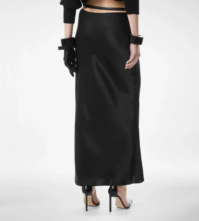 Silk Satin Ankle Length Bias Skirt Silk Satin Ankle Length Bias Skirt
