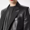 Silky Guanteria Leather Single Breasted Jacket Silky Guanteria Leather Single Breasted Jacket