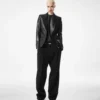 Silky Guanteria Leather Single Breasted Jacket Silky Guanteria Leather Single Breasted Jacket