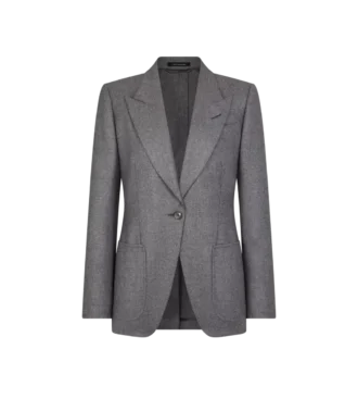 Single Breasted Peak Lapel Cashmere Jacket Single Breasted Peak Lapel Cashmere Jacket