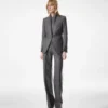 Single Breasted Peak Lapel Cashmere Jacket