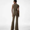 Sleeveless Crewneck Knit with Side Slits