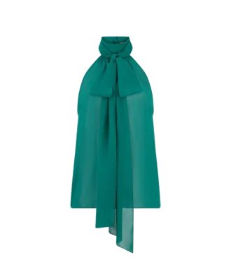 Sleeveless Lavalliere Blouse