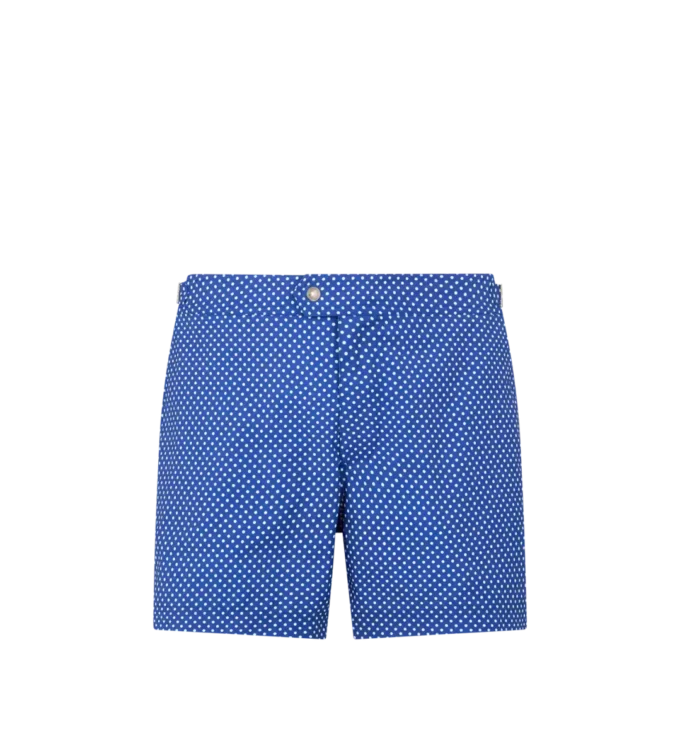 Small Dot Print Nylon Swim Short