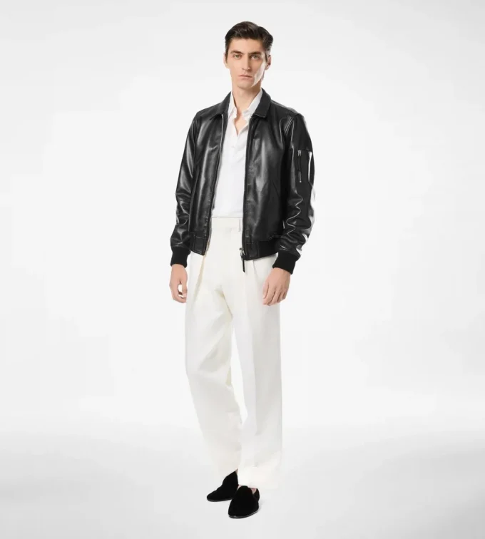 Soft Nappa Plonge Collar Blouson