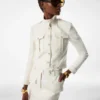 Stand Collar Cropped Safari Jacket Stand Collar Cropped Safari Jacket