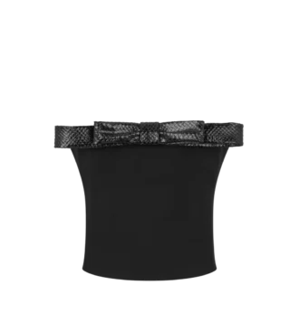 Strapless Top with Bow Detail